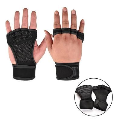 Unisex Training Sport Gloves, Fitness, Bodybuilding, Weightlifting, Gym Workout Gloves, Hand Wrist Palm Protection black b m