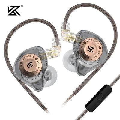 High Fidelity Dynamic Driver Earbuds With Detachable Cable grey with Mic