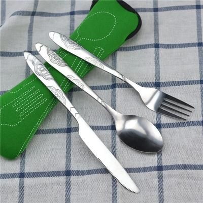 Portable Picnic Set: Washable Tableware With Zipper Travel Cutlery Kit Case Ideal For Camping, Travel, And Household D 2