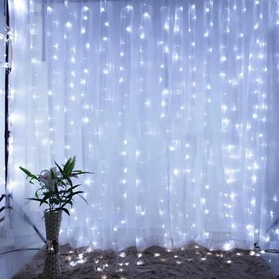 Merry Christmas Decorations: Curtain Garland, Ornaments, Xmas Gifts Navidad 2023 & New Year Decor 3Mx3M 300LED White