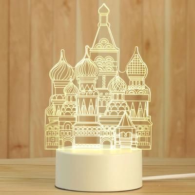 Atmosphere Lighting Small Table Lamp, Cute Cartoon Bedside Night Light For Children, Girls & Best Friends castle