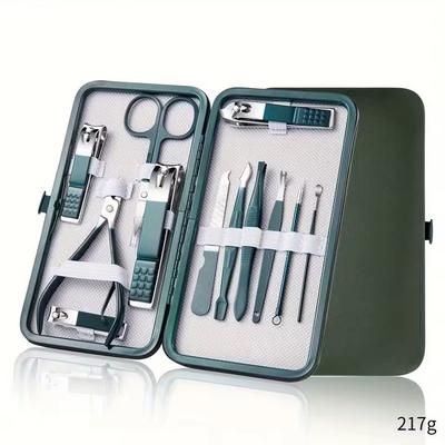 Stainless Steel Manicure And Pedicure Kit With Travel Case set086 12pcs Set