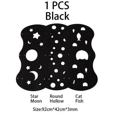 DIY Interactive Cat Tunnel: Collapsible Tube House With 99 Shapes, Felt Pom Nest For Deformable Fun Pet Beds & Mats black star And Moon