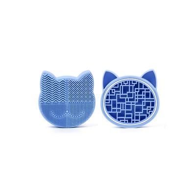 Silicone Makeup Brush Cleaner And Storage Rack Blue