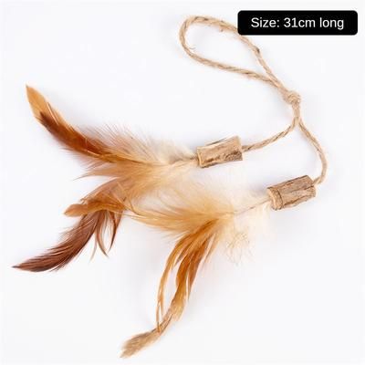 Catnip Cat Grass Chew Toy: Hairball Remover Molar Rod With Mouse, Chicken Feather Edible Dental Pet Toy A06