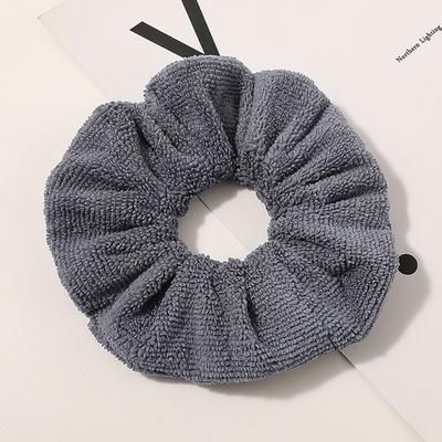 Top Knot Towel Scrunchie Dark Gray