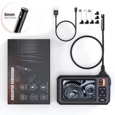 Industrial Endoscope Camera 8mm HD 1080P Waterproof Inspection Borescope With IPS Screen 1m 8mm Dual Lens