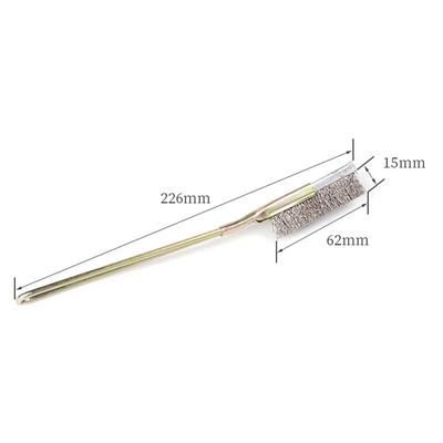 Steel Soft Bonsai Brush: Curved Straight, Safe & Eco Friendly Rust Removal Tool Color: Straight Head