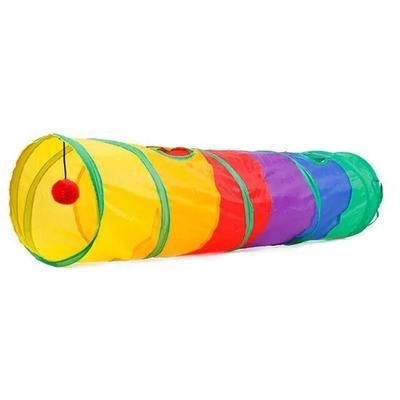 Cat Tunnel Pet Tube: Collapsible Indoor Outdoor Play Toy For Kitty & Puppy Exercise 1