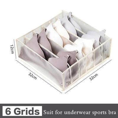 Jeans Storage Box: Ultimate Organizer System For Closet, Drawer & Cabinet | Clothing Organization Solution Color: 6grids beige