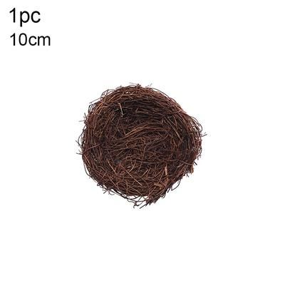 8 25cm Round Rattan Bird Nest Easter Decoration: Bunny Eggs & Artificial Vine Nest For Home Garden Decor Happy Easter 1pc 8cm