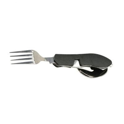 Multifunctional Stainless Steel Camping Cutlery Set Foldable, Pocket Sized a