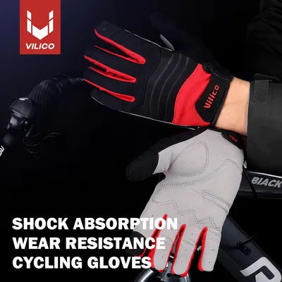Wind Breaking Cycling Full Finger Gloves Touch Screen Anti-slip Bicycle Lycra Fabric Mittens Bicicleta Road Bike Long Glove