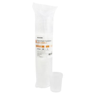 McKesson Specimen Container 120 mL (4 oz.) Without Closure NonSterile (854655_CS)