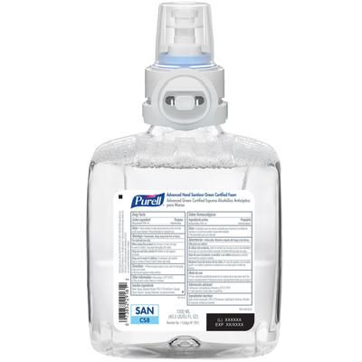 Purell Advanced Green Certified Hand Sanitizer 1,200 mL Ethyl Alcohol Foaming Dispenser Refill Bottle (1173124_CS)