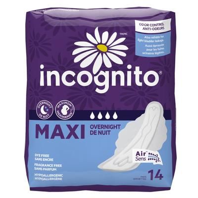 Incognito Feminine Pad Maxi with Wings / Overnight Heavy Absorbency (1254791_PK)