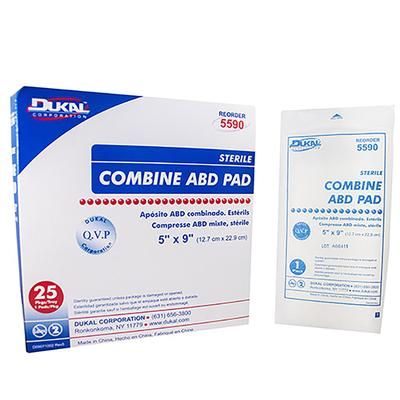 Dukal Abdominal Pad 5 X 9 Inch 1-Ply Sterile 1 per Pack (360305_BX)