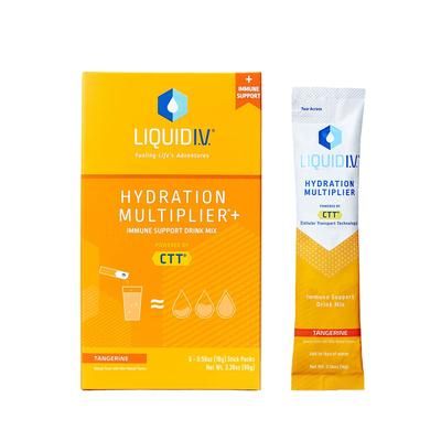 Liquid I.V. Hydration Multiplier+ Immune Suport Oral Electrolyte Solution Tangerine Flavor 0.56 oz. Electrolyte (1220423_BX)