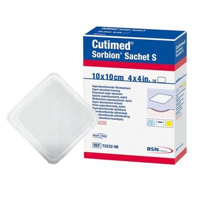 Cutimed Sorbion Sachet S Gelling Fiber Wound Dressing 4 X 4 Inch Square Sterile (937645_BX)