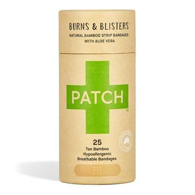 Patch Burns and Blisters Adhesive Strip 3/4 X 3 Inch Bamboo s/b Bamboo / Aloe Vera Rectangle Tan Sterile (1197640_CT)