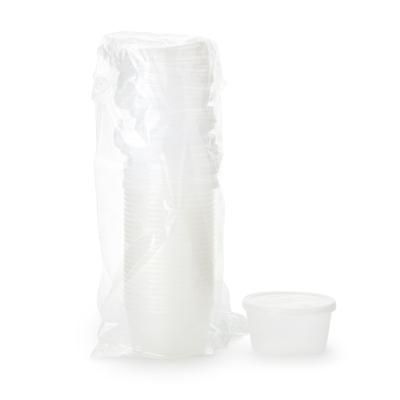 Dawn Mist Denture Cup 8 oz. Clear Snap-On Lid Single Patient Use (626309_CS)
