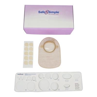 Safe n Simple Ostomy Pouch Two-Piece System 8 Inch Length Without Barrier Closed End (1242516_BX)