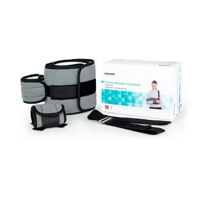 McKesson Shoulder Immobilizer One Size Fits Most Fiberlaminate Waist-Hook and Loop Closure/Shoulder Strap with Buckle/Arm Band and Hand Band Hook and