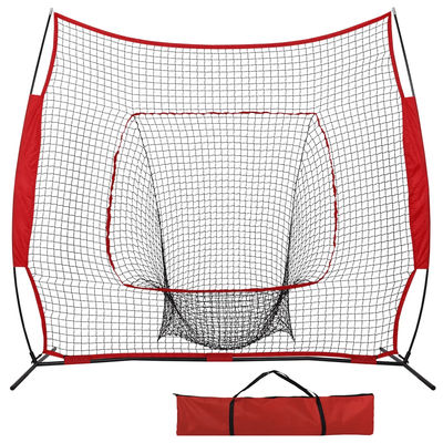 Baseball Softball Practice Net With Bow Frame & Carry Bag, Hitting & Pitching Trainer Baseball Softball Practice Net With Bow Frame & Carry Bag, Hitting & Pitching Trainer