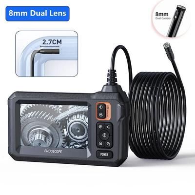 Dual & Single Lens Endoscope Camera, 1080P HD, 4.3" IPS Screen, IP67 Waterproof Borescope For Car & Pipe Inspection dual Lens 5m