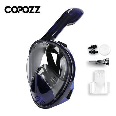 Full Face Snorkeling Mask With Anti Fog Design For Adults l xl dark Blue
