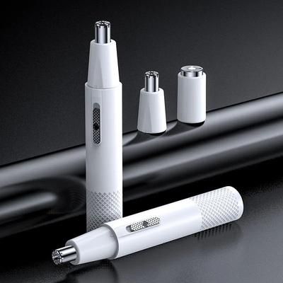Professional USB Rechargeable Nose Hair Trimmer, Compact, Skin Friendly & Waterproof Grooming Tool For Men & Women white