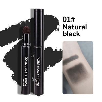 Hairline Powder Pen, Modified Hair Coverage & Shadow Powder For Natural Looking Hairline Repair natural Black
