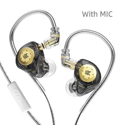 HiFi Wired Headphones Dynamic In Ear Monitor, Bass Stereo Headset For Game & Music, Noise Cancelling Earplugs black Mic