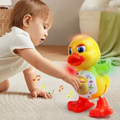Interactive Dancing Duck, Flashing Light, Shaking Body & Musical Fun Adorable Electric Toy For Children & Toddlers Interactive Dancing Duck, Flashing Light, Shaking Body & Musical Fun Adorable Electric Toy For Children & Toddlers