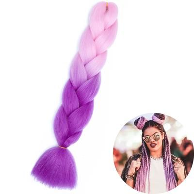 Jumbo Braid Hair Extensions, Ombre Kanekalon Synthetic Yaki Braids For Women, DIY Braiding Hair In Multiple Colors zitong b42 24inches