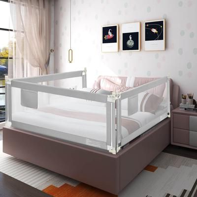 76.8 Inch Baby Bed Rail With Double Safety Child Lock, Adjustable & Secure 76.8 Inch Baby Bed Rail With Double Safety Child Lock, Adjustable & Secure