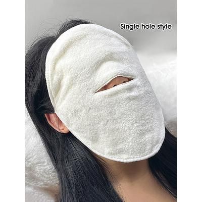 Steam Heating Face Towel, Soft Hanging Ear Compress Towel For Hot Cold Therapy & Skin Care single Hole