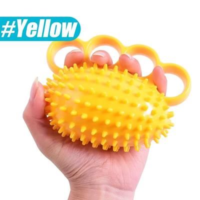 Hand Grip Strengthener And Finger Exerciser Ball For Therapy And Recovery yellow