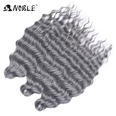 Noble Hair Synthetic Loose Deep Wave Braiding Hair Extensions Ombre Blonde Twist Crochet Curly Water Wave Braid grey Ends 24inches 60cm