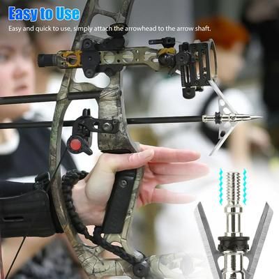 24Pcs 100 Grain Hunting Broadheads, 2" Expandable Arrowhead Blades For Archery & Bowhunting 24Pcs 100 Grain Hunting Broadheads, 2" Expandable Arrowhead Blades For Archery & Bowhunting