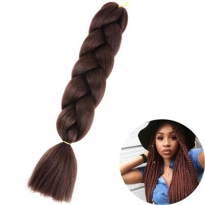 Jumbo Braid Hair Extensions, Ombre Kanekalon Synthetic Yaki Braids For Women, DIY Braiding Hair In Multiple Colors zitong 4 24inches