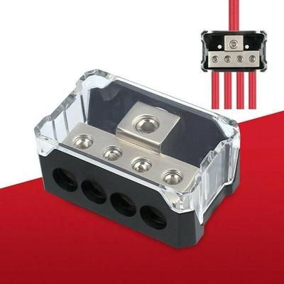 Heavy Duty Amp Distribution Block, 0 2 4 To 4 8 10 Gauge Power Ground Splitter For Stereo Systems Heavy Duty Amp Distribution Block, 0 2 4 To 4 8 10 Gauge Power Ground Splitter For Stereo Systems