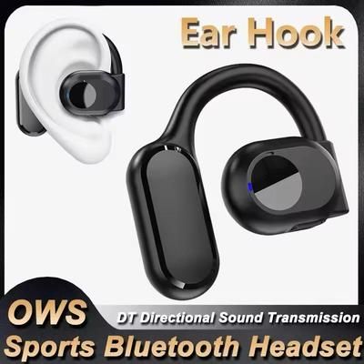 Wireless Bone Conduction Headset With Mic And Noise Canceling black