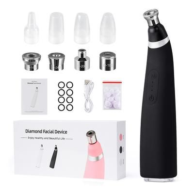 Portable Diamond Peeling Machine, Microdermabrasion Facial Cleaning Device & Vacuum Blackhead Remover black
