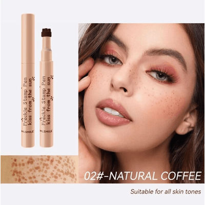 Natural Faux Freckle Pen Stamp Waterproof Color, Quick Dry Makeup Tool For Soft Dot Sunkissed Skin, Shades Freckle natural Coffee