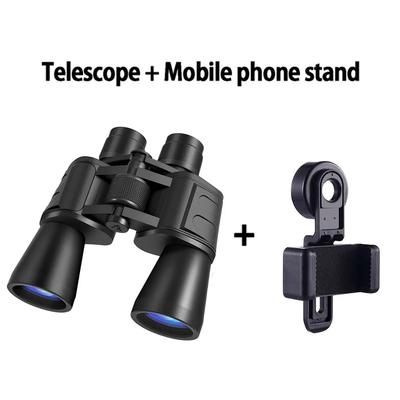 20x50 Military Binoculars For Hunting, High Magnification BAK4 Prism Long Range Telescope telescope + Mobile Phone Stand