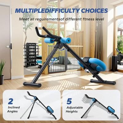 MERACH CoreFlex Adjustable Ab Trainer Foldable Home Gym Machine With Knee Support 2314b