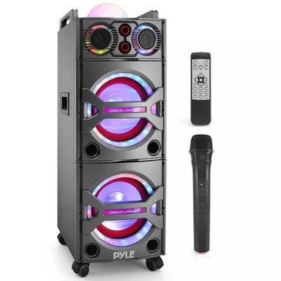 Pyle Bluetooth Karaoke PA Speaker With Mic, USB SD, FM Radio & LED Lights Pyle Bluetooth Karaoke PA Speaker With Mic, USB SD, FM Radio & LED Lights