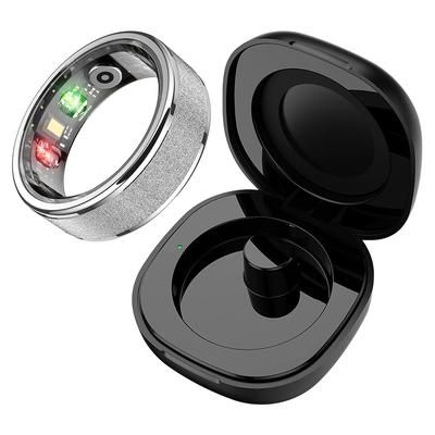 Fitness Smart Ring, Sleep Tracker, 5ATM Waterproof, Multi Sport Modes, Includes Charging Case (Unisex) silver 7