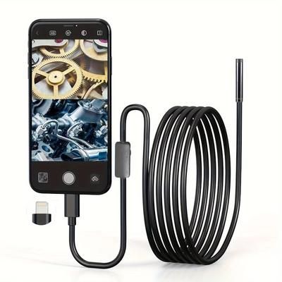 HD 960P Waterproof Inspection Endoscope Camera For IOS With LED Light And Flexible Cable For Car Repair And Home Use 5m hard Cable